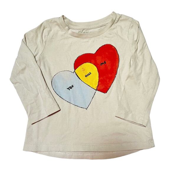 Gymboree Heart Graphic Long Sleeve Tee Size 2T - Picture 1 of 6